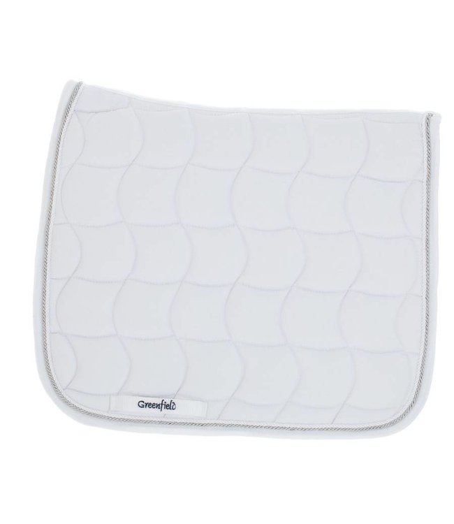 Saddle pad dressage - white/white-silver