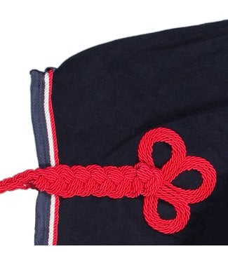 Greenfield Selection Riding sheet fleece - navy/navy-white/red