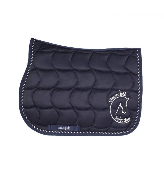 Poney - Tapis de selle – bleu/bleu-mix avec logo GF