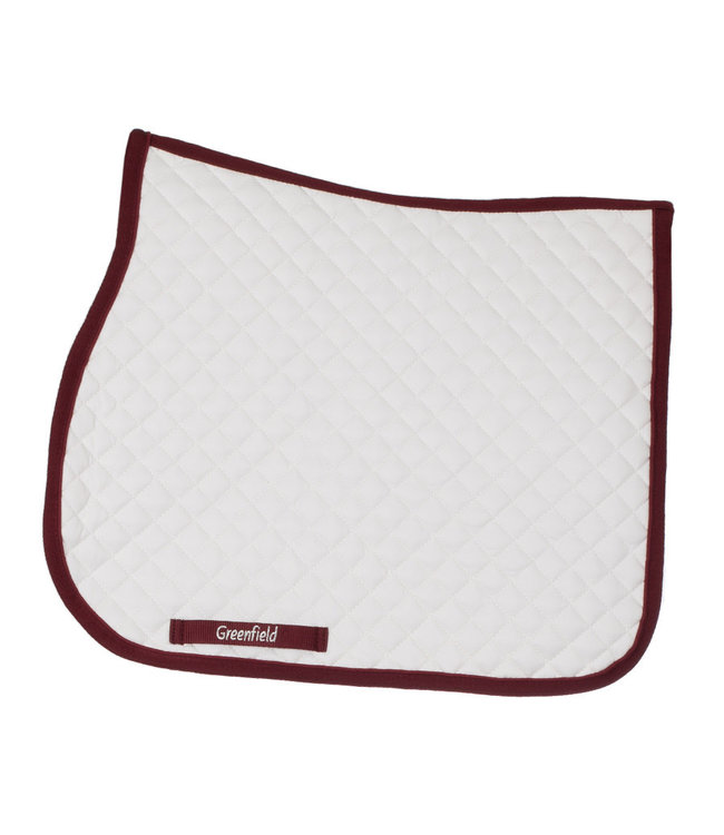 Tapis de selle cookie - blanc/bordeaux-bordeaux