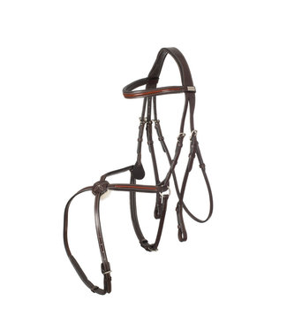 Greenfield Selection Bridle with mexican noseband and inlay in lacquer