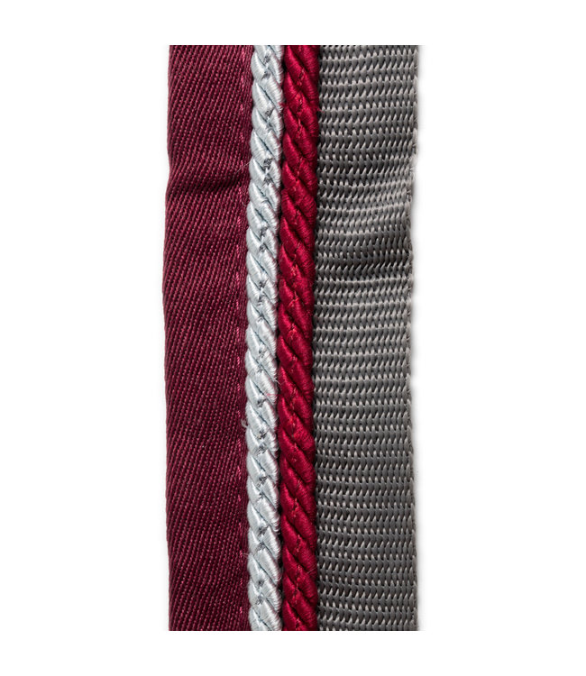 Saddle pad holder grey/burgundy - silvergrey/burgundy