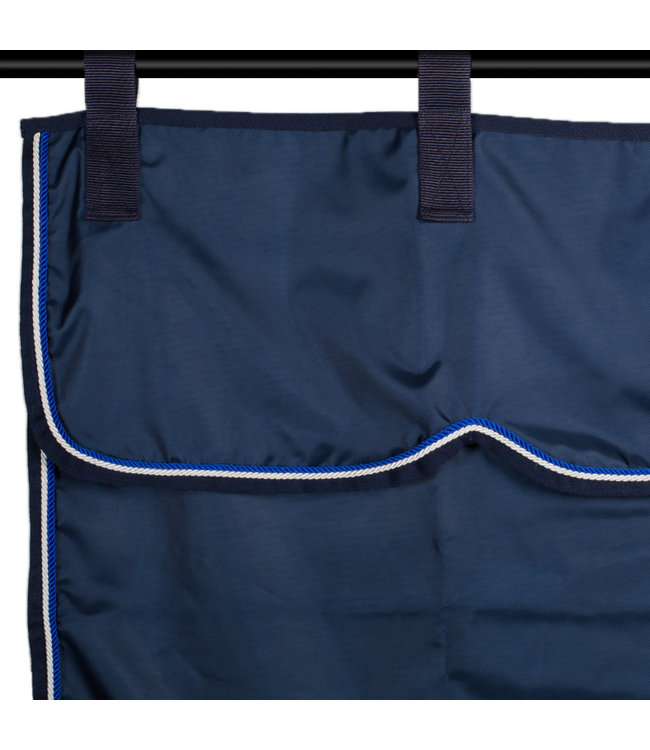 Stable curtain navy/navy - white/royalblue