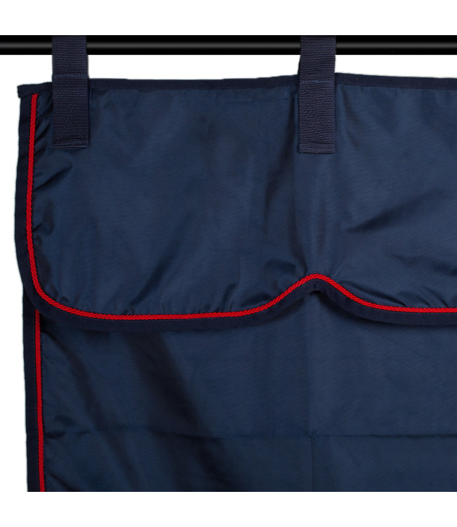 Stable curtain navy/navy - red