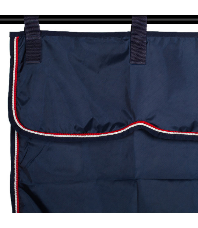 Stable curtain navy/navy - white/red