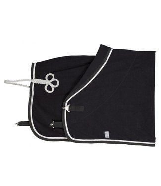 Greenfield Selection Fleece deken pony - zwart/zwart - wit/zilvergrijs