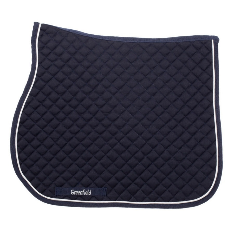 Greenfield Selection Saddle pad piping - navy/navy-white