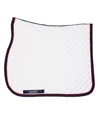 Greenfield Selection Saddle pad cookie - white/navy - red