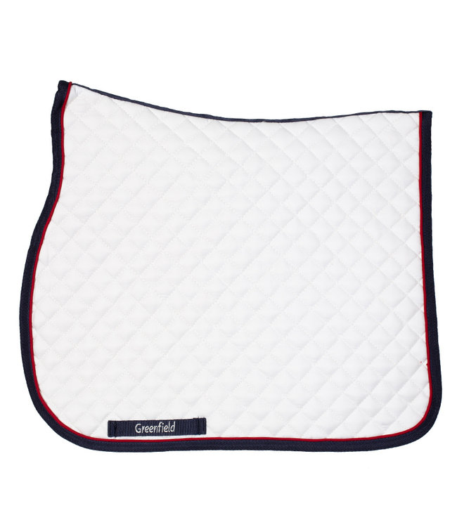 Tapis de selle cookie - blanc/bleu marine - rouge