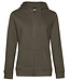 Ladies - Zipped hooded sweater jacket