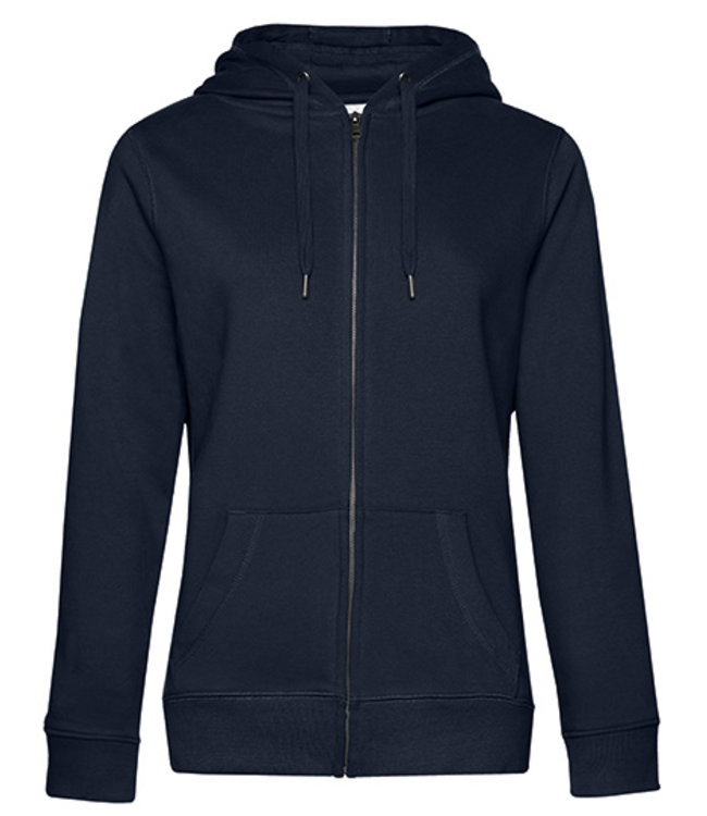 Ladies - Zipped hooded sweater jacket