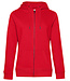 Ladies - Zipped hooded sweater jacket