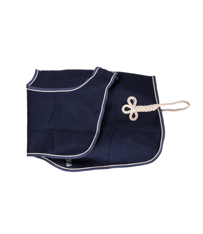 Woolen riding sheet - navy/navy-beige