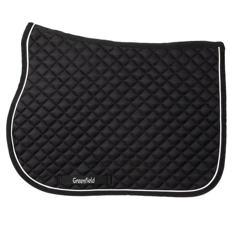 Greenfield Selection Pony - Saddle pad piping - black/black-white