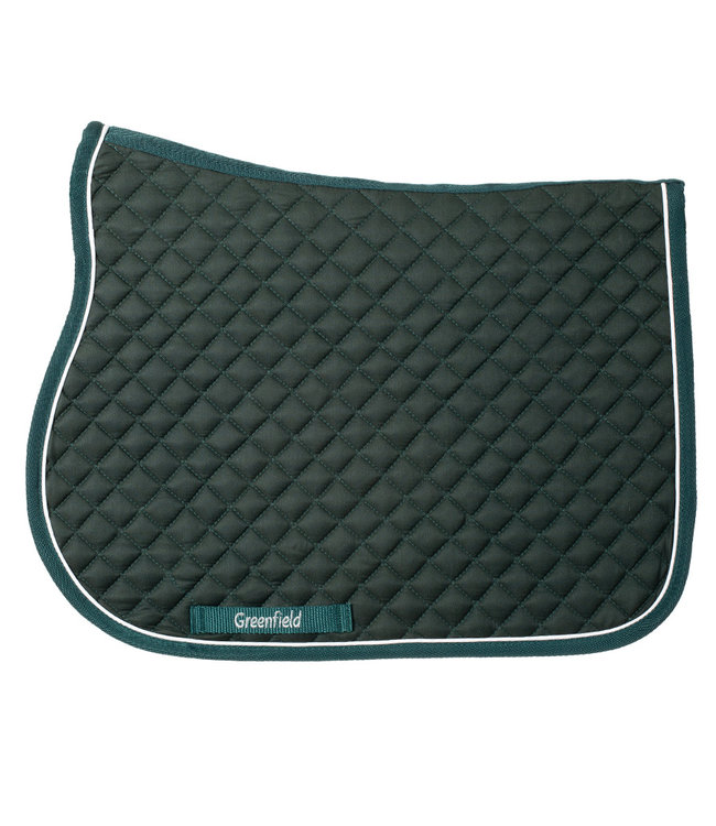 Poney - Tapis de selle piping - vert/vert - blanc