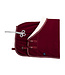 Fleece teddy collar & silver cord - burgundy