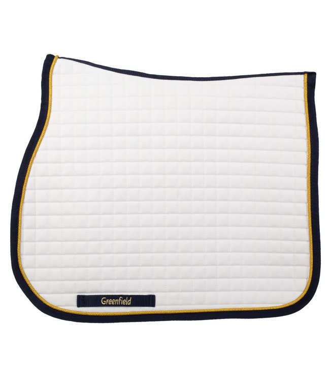 Saddle pad cookie - white/navy-gold