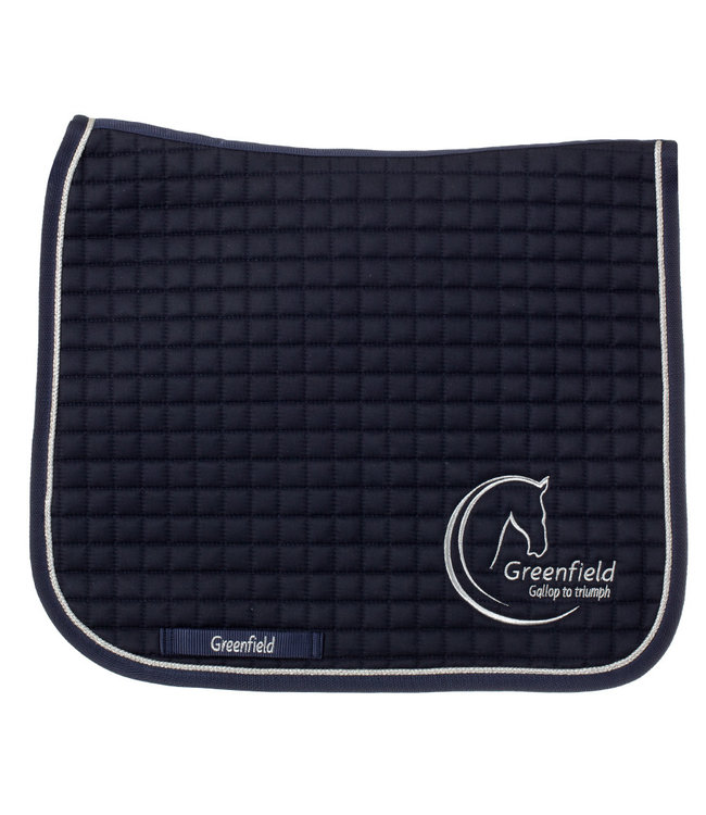 Saddle pad cookies dressage - navy/navy-silver with GF logo