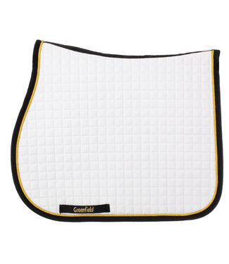 Greenfield Selection Saddle pad cookie - white/black-gold