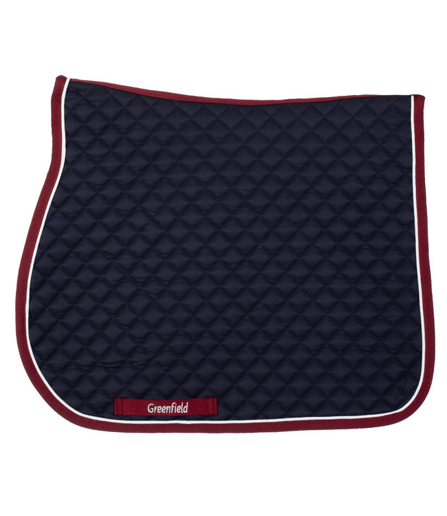 Saddle pad cookie - navy/burgundy- white