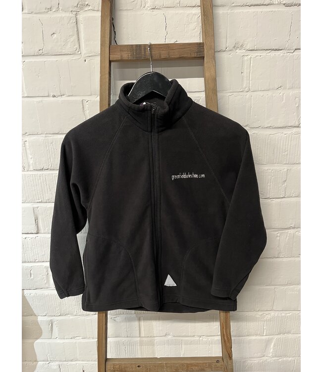 Kids fleece full zip black 6/8 years