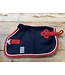 Mini woolen rug Navy with red