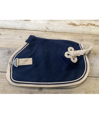 Mini couverture laine Navy/Beige