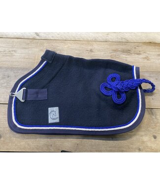 Mini couverture laine Navy/Navy Bleu royal/Blanc