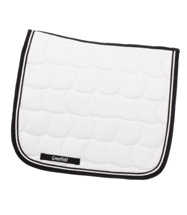 Tapis de selle dressage - blanc/noir-blanc/noir