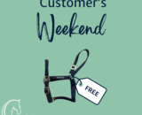 Customer Appreciation Weekend: Get a FREE nylon headcollar with every online purchase. 