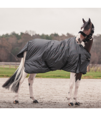 Greenfield Selection Turnout rug 400 gram - Black/grey