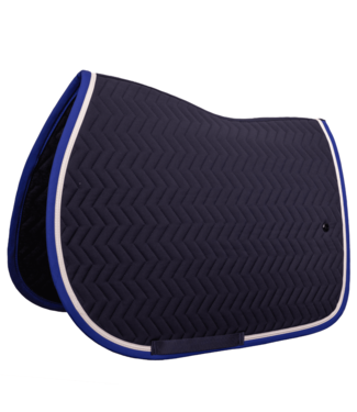 Greenfield Selection Tapis de selle Arrow- bleu marine/bleu royale - blanc