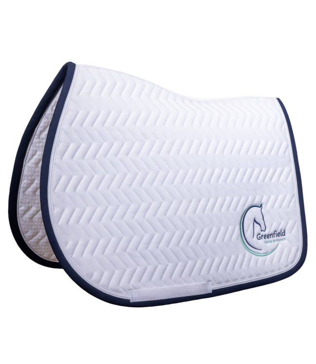 Saddle pad Arrow - white/navy - white + GF logo