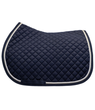 Greenfield Selection Saddle pad cookie - navy/navy - silvergrey/white