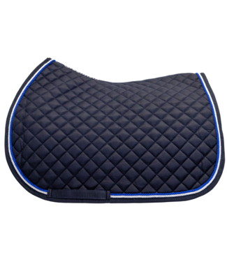 Greenfield Selection Saddle pad cookie - navy/navy - white/royalblue