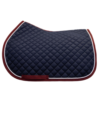 Greenfield Selection Saddle pad cookie - navy/burgundy - white