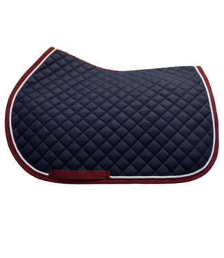 Greenfield Selection Tapis de selle cookie - bleu marine/bordeaux - blanc