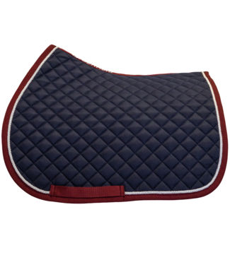 Greenfield Selection PONY tapis de selle cookie - bleu marine/bordeaux-blanc