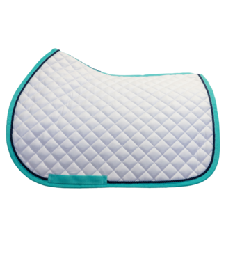 Greenfield Selection Saddle pad cookie -White/Mint Green - Navy