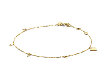 Jackie L.O.V.E armband 14krt