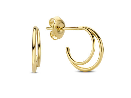 Jackie Twin Hoops oorstekers 14krt Jackie Twin Hoops oorstekers 14krt