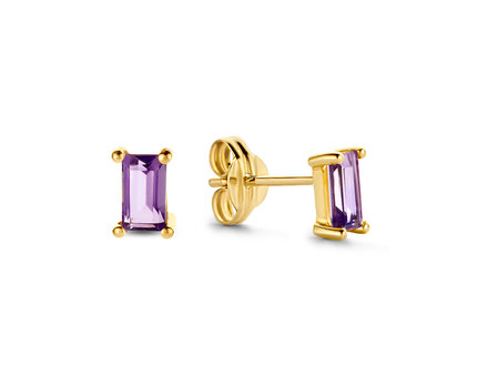 Jackie Medina Amethyst Studs 14krt Jackie Medina Amethyst Studs 14krt