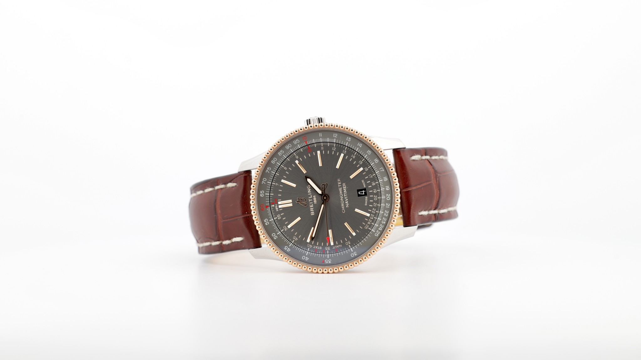 Breitling Navitimer U17326 2021 Rhodium Croco Full set - Paul van Zeeland  Juweliers