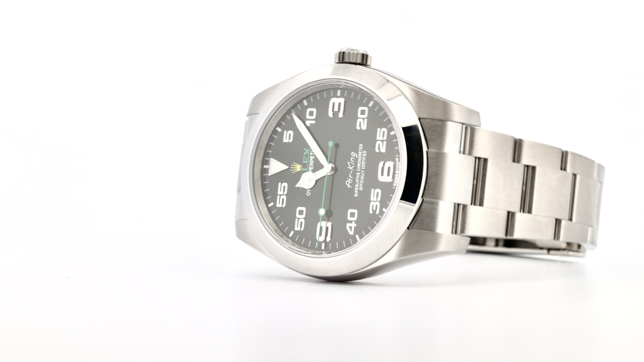 Rolex Air-King 116900 zwarte wijzerplaat Sieraden Horloges Horloges Herenhorloges 