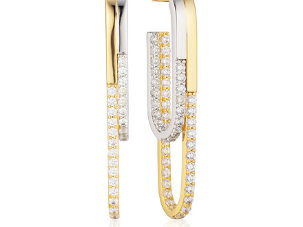 Sif Jakobs Capizzi Due Grande Earrings SJ-E42228-CZ-YG2 Sif Jakobs Capizzi Due Grande Earrings SJ-E42228-CZ-YG2