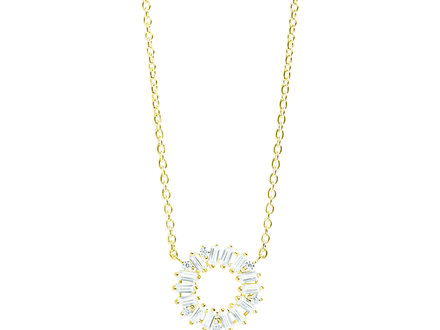 Sif Jakobs Antella Circolo collier gold plated SJ-C0162-CZ-YG Sif Jakobs Antella Circolo collier gold plated SJ-C0162-CZ-YG
