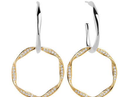 Sif Jakobs Cetara Due Earrings Silver & gold plated SJ-E1080-CZ-YG2 Sif Jakobs Cetara Due Earrings Silver & gold plated SJ-E1080-CZ-YG2