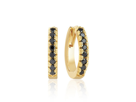 Sif Jakobs Ellera Medio gold plated Earrings Black SJ-E2859-BK-YG Sif Jakobs Ellera Medio gold plated Earrings Black SJ-E2859-BK-YG
