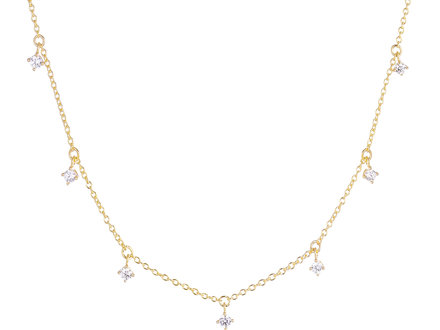 Sif Jakobs Ellera Piccolo Necklace SJ-N12210-CZ-SG Sif Jakobs Ellera Piccolo Necklace SJ-N12210-CZ-SG