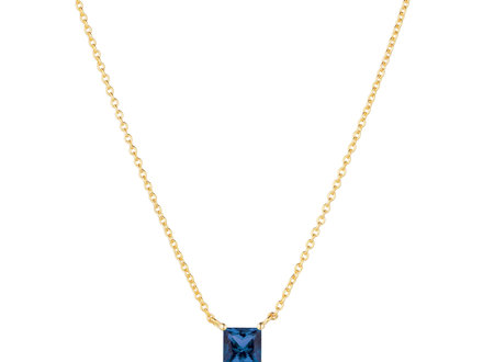 Sif Jakobs Ellera Quadrato Necklace gold plated SJ-N42279-BLCZ-YG Sif Jakobs Ellera Quadrato Necklace gold plated SJ-N42279-BLCZ-YG